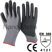 NMSAFETY polyurethane coated spandex nitrile coated glove working gloves nitrile spandex